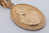 14k Yellow Gold Sacred Heart Of Jesus & Mary Pendant 2.4 Grams Eb0326lrxsa