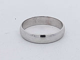 10k White Gold 2 Grams Plain Wedding Band Size 5 Aa0926crsa