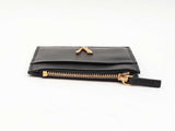 Versace Virtus Black Grained Leather Card Holder Wallet Fw0525izdu