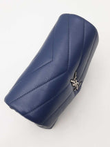Yves Saint Laurent Loulou Toy Bag In Quilted Denim Blue Leather Fw0926wrxdu