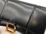 Balenciaga 2022 Hourglass Wallet With Chain In Black Leather Fw0o725pzxdu