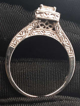 0.26 Cttw Diamond & 14k White Gold Quad Halo Ring 3.8 Grams Size 6 Fw0926ocrdu