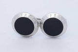 Alfred Dunhill Sterling Silver Onyx Cuff Links Eb0726rxde