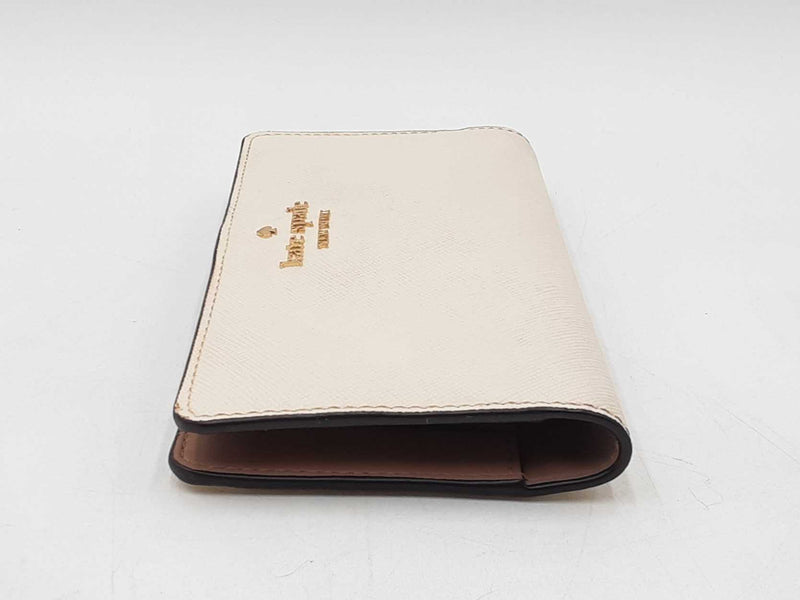 Kate Spade Madison Large Slim Wallet In Meringue Saffiano Leather Fw0625lxdu