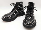 Alexander Mcqueen Black Studded Ankle Boots Size Eu 40 Do0425pxzde