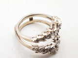 14k White Gold 4.6g .16cttw Diamond Wreath Guard Ring Size 5.5 Lh1024lrxde