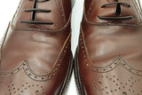 Salvatore Ferragamo Wingtip Oxford Brown Leather Dress Shoes Size 10 Eb0926rxsa