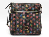 Dooney & Bourke Db75 Multi Logo Cross Body Black Aa0926pzsa