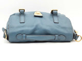 Prada Vitello Daino Push Lock Dbl Buckle Blue Handbag Aa0926wzxsa