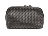 Bottega Veneta Intrecciato Black Woven Leather Pouch Sd0626oorde