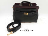 Coach Tate Carryall 29 Colorblock Green Dark Red Leather Tote Bag Do0826ploxde