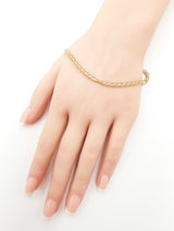 14k Yellow Gold Bismarck Link Bracelet / Anklet 2.8 Grams 9.5 Inch Fw0526lpxdu