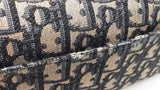 Christian Dior Saddle Pouch With Chain In Blue Oblique Jacquard Fw1026wzxdu