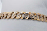 14k Yellow Gold Curb Link Diamond Cut Bracelet 17.3 Grams 8 Inch Eb0626lxozsa