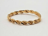 14k Yellow Gold 0.9g Rope Ring Size 6.25 Do1024wxde