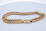 18k Yellow Gold Double Link Bracelet 33 Grams 8 Inch Eb0726osxzde