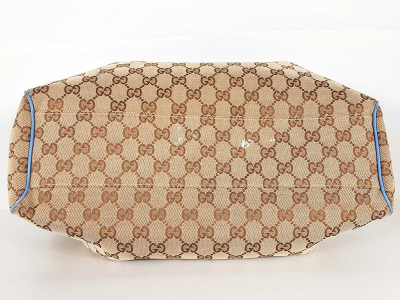 Gucci Beige And Blue Gg Monogram Sukey Tote Bag Sd0626wzxde – Max Pawn