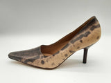 Gucci Brown Snake Skin Leather Heels Size 8.5 Do0424lxzde