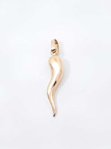 18k Yellow Gold Cornicello Italian Horn Pendant 2.7 Grams Fw0826wxzdu