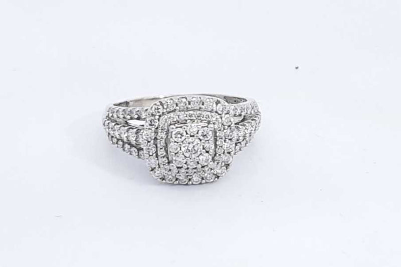 Approx. 2.04ctw Diamond Ring In 10k White Gold 3.5 Grams Size 8 Eb0824wrxsa