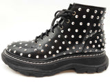 Alexander Mcqueen Black Studded Ankle Boots Size Eu 40 Do0425pxzde