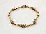 1.60ctw Diamonds 14k Tricolor Gold 14k 15.1 Grams Bracelet 6 Inch Sd0425czxsa
