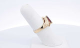 Exquisite 10k Yellow Gold Ring With Red Stone 4.61 Grams Size 6.5 Eb0524lwxsa