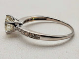 Approx 1.0 Ctw Diamonds 18k White Gold 2.4g Ring Size 8.25 Do1024loxzde