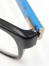Prada Matte Black & Blue Full Rim Square Acetate Eyeglasses Fw0226lxzdu
