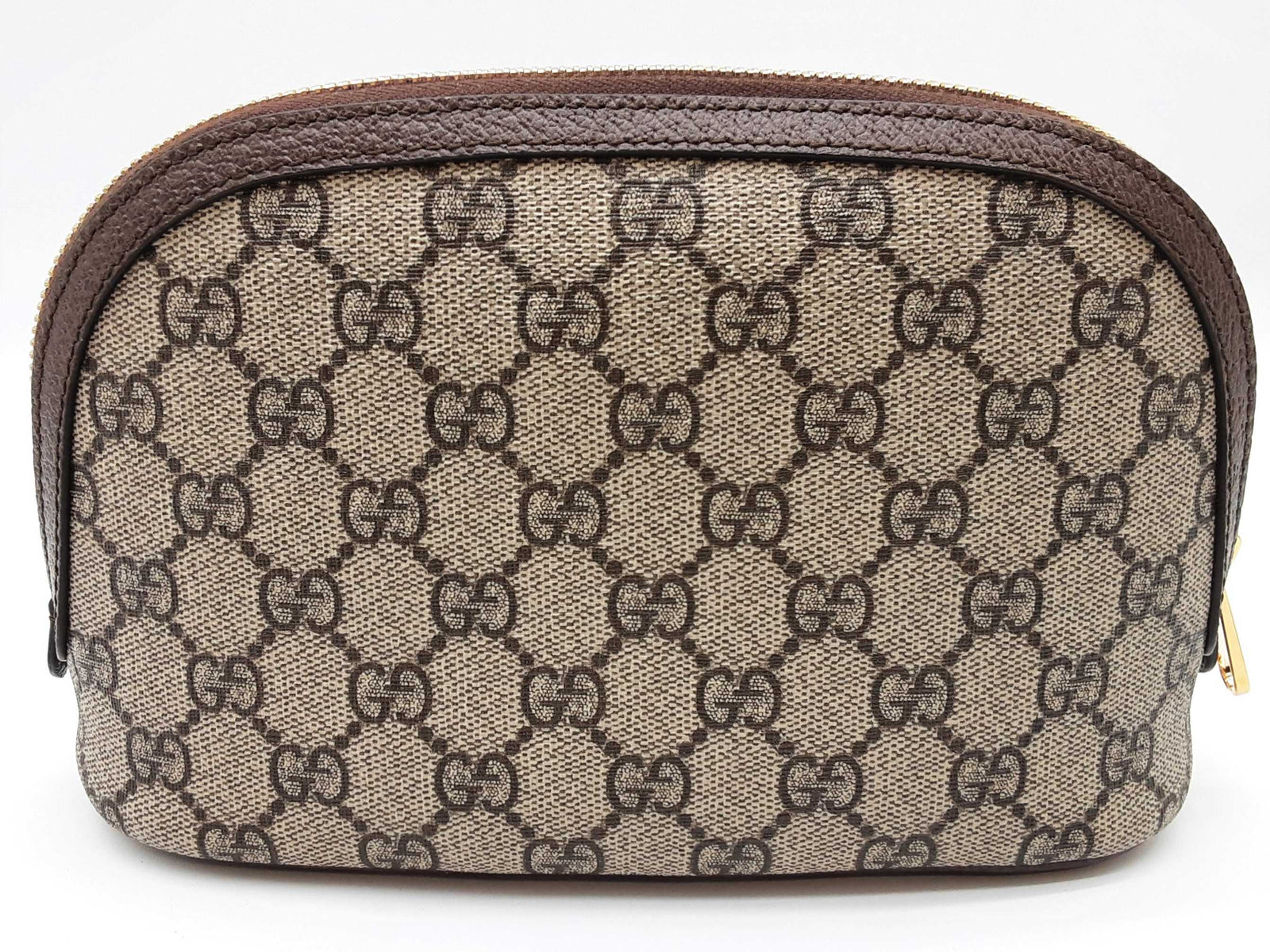 Gucci 625551 Ophidia Tan Gg Supreme Coated Canvas Cosmetics Pouch