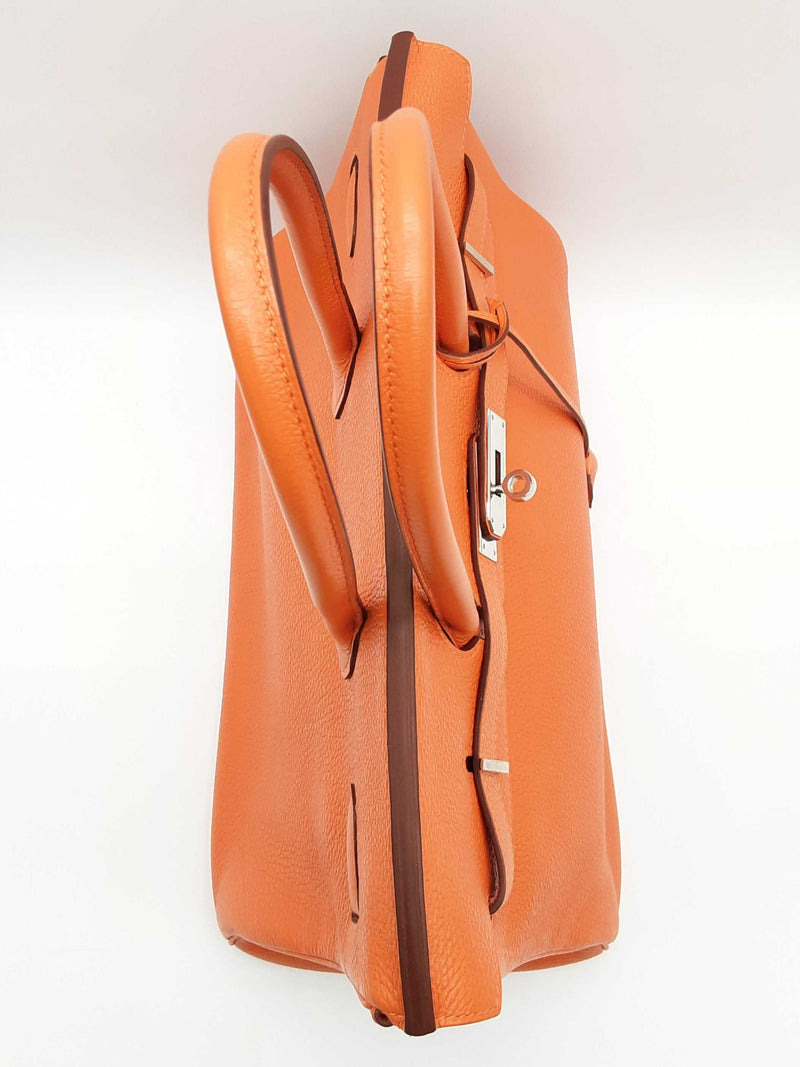 Hermes Birkin 35 Orange Togo Palladium Handbag Do0325crxzde