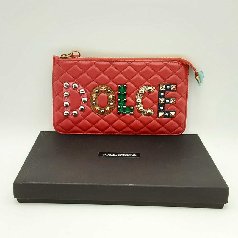 Dolce & Gabbana Quilted Leather Studded Wristlet Hs0824lxzsa