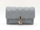 Christian Dior My Daily Dior Pouch In Cloud Blue Cannage Lambskin Fw00725lzxzdu