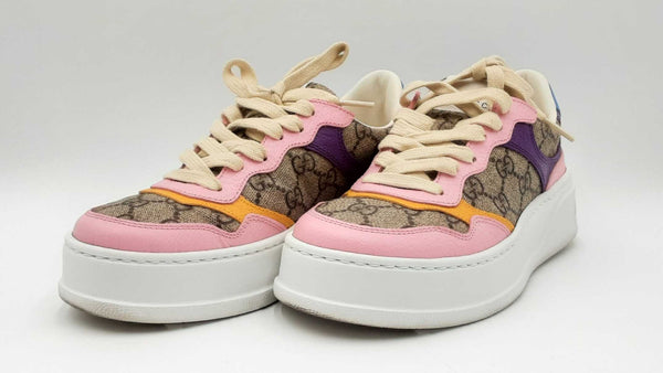 Gucci Calfskin Gg Supreme Monogram Shoes Size 6 Sd0525lzxdu