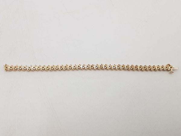 5.70ctw Diamonds 14k Yellow Gold 15.2 Grams Bracelet 7 Inch Sd0625orzxsa