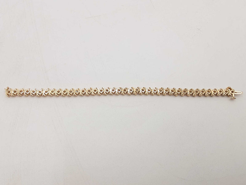 5.70ctw Diamonds 14k Yellow Gold 15.2 Grams Bracelet 7 Inch Sd0625orzxsa