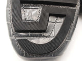 Versace Medusa Croc-effect Grey Leather Loafers Size 46 Eb0525lorsa