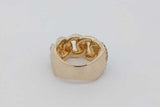 2.16cttw Diamond Cuban Link Ring In 10k Yellow Gold 14.1g Size 7.75 Eb0926icrsa