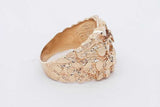 14k Yellow Gold Nugget Ring 11.9 Grams Size 11.5 Eb0526ixzsa