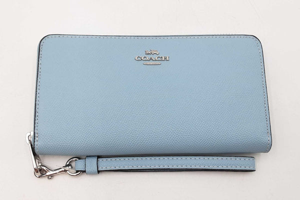 Coach Slim Accordion Zip Powder Blue Wallet Sd0725pzdu