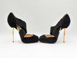 Christian Louboutin Royal Big Dorcet Black Suede Pumps Size Eu 36 Fw1224lxzdu