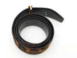 Tom Ford Reversible Leopard Print & Black Leather Belt With T Buckle Fw0825rzdu