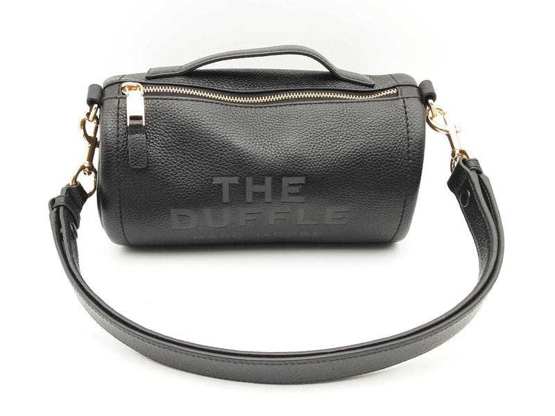 Marc Jacobs The Duffle Black Leather Shoulder Bag Fw1224crsa