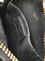 Yves Saint Laurent Round Camera Bag In Black Graine De Poudre Matelassé Leather Fw0626przdu