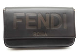Fendi Black Leather Wallet With Chain Eb0526soide
