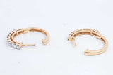 Approx. 1.1ctw Diamond Hoop Earrings In 14k Yellow Gold 4.6 Grams Eb0924lixdu