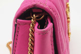 Versace Virtus Quilted Hot Pink Leather Crossbody Bag Eb0826erxde