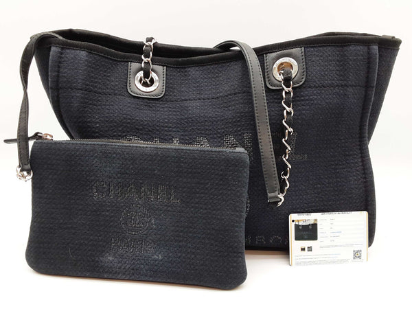 Chanel Deauville Black Shopping Tote Do0825lrxzde