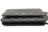 Chanel Quilted Black Leather Wallet On Chain Eb1026lxxzde