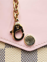Louis Vuitton Pochette Félicie In Damier Azur Canvas & Rose Leather Fw0626rrzdu